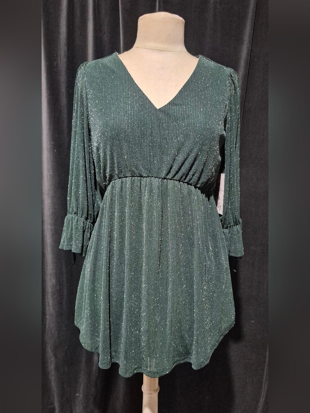 Siren Lily Maternity Teal Long Sleeve Shirt with V-Neck (BOX B)